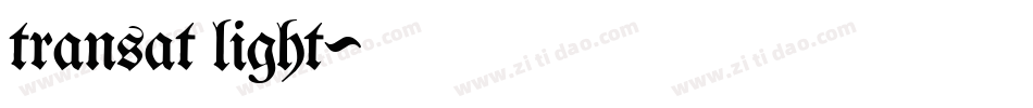 transat light字体转换